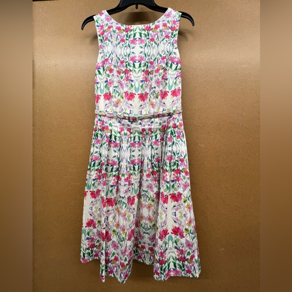 Talbots Pink and Green Sleeveless A-Line Sundress